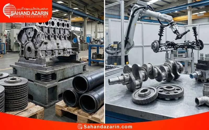 کاربردهای صنعتی چدن خاکستری و داکتیل